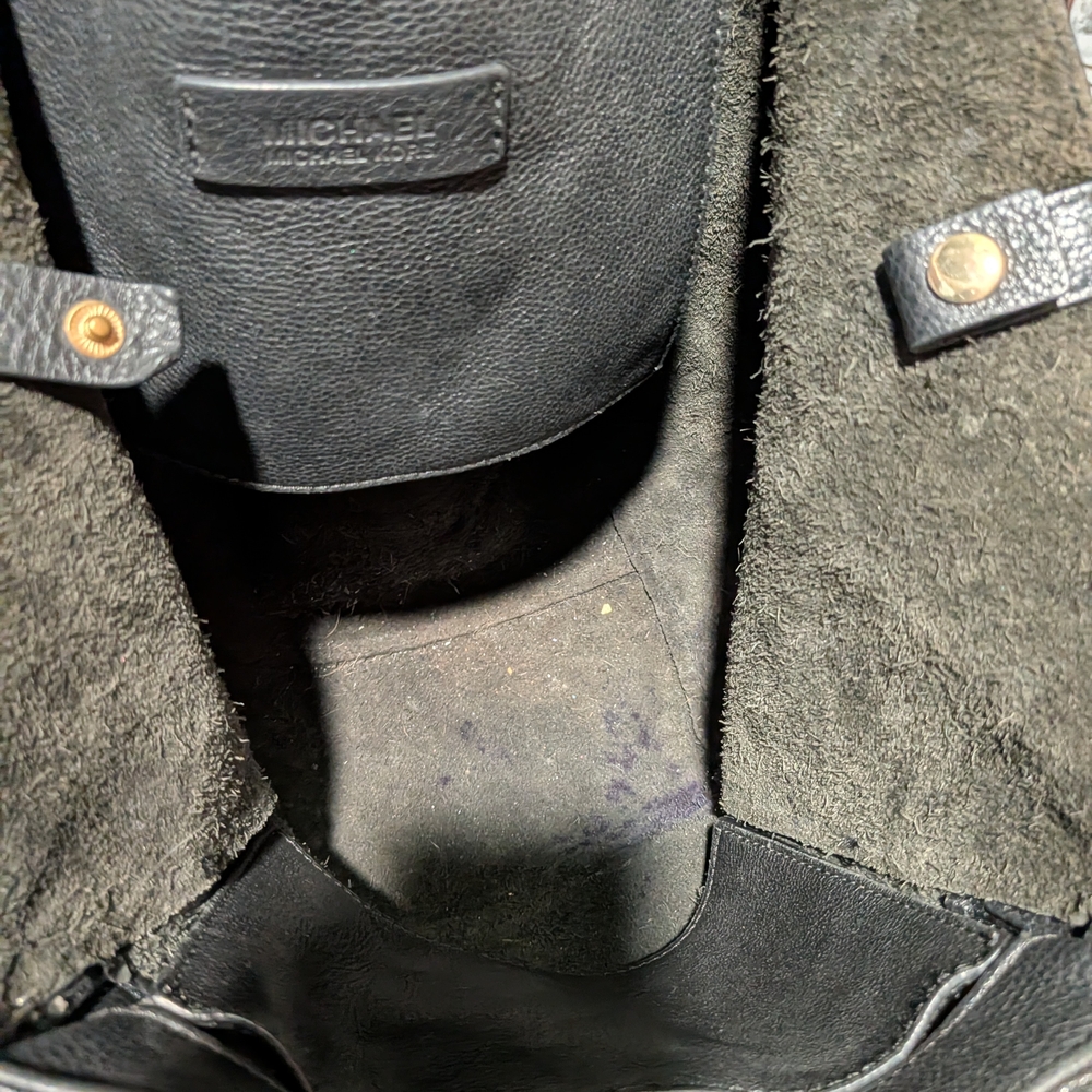 MICHAEL Michael Kors Black Leather Tote Interior - Picture 2 of 3